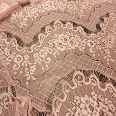 Ткань Гипюр ресничка (пудра)